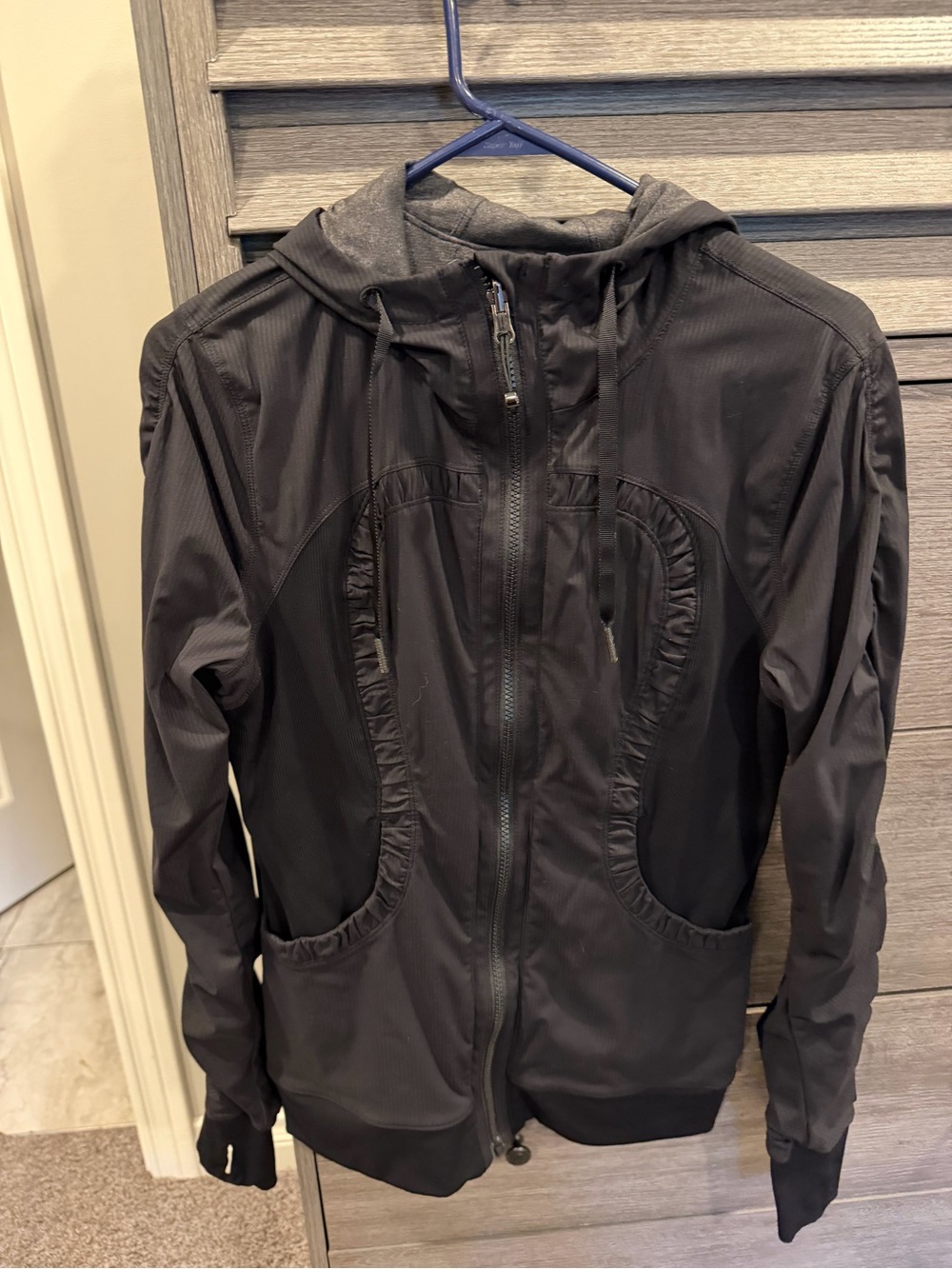 lululemon athletica Black Hooded Zip Dance Studio Reversible Jacket Size 8